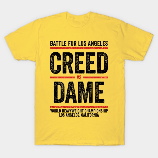 Vintage Boxing Battle Of Los Angeles Yellow T-Shirt by Mesrabersama